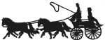 Coach & 4 Horses Weathervane or Sign Profile - Laser cut 400mm